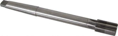 Made in USA - 1-1/8" Diam, 7/8" Max Diam 3MT Morse Taper Shank, 1-3/4" Flute Length, Machine Expansion Reamer - Straight Flute, 11" OAL, Right Hand Cut, 8 Flutes, High Speed Steel, Bright Finish - USA Tool & Supply