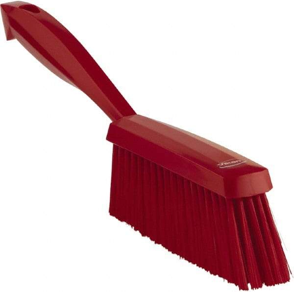 Vikan - 14" OAL, Polyester Staple Set Bench Brush - 2" Bristle Length, 6-3/8" Long Head, Red - USA Tool & Supply