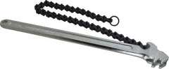 Crescent - 5" Max Pipe Capacity, 18-1/2" Long, Chain Wrench - 5" Actual OD, 14" Handle Length - USA Tool & Supply