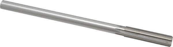 Made in USA - 1/2" Cobalt 6 Flute Chucking Reamer - Straight Flute, 0.4355" Straight Shank, 2" Flute Length, 8" OAL - USA Tool & Supply