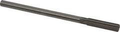 Made in USA - 1/2" Cobalt 6 Flute Chucking Reamer - Straight Flute, 0.4355" Straight Shank, 2" Flute Length, 8" OAL - USA Tool & Supply