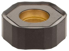 Kennametal - HNPJ43 Grade KCPK30 Carbide Milling Insert - TiN/TiCN/Al2O3 Finish, 0.1731" Thick, 12mm Inscribed Circle, 1mm Corner Radius - USA Tool & Supply