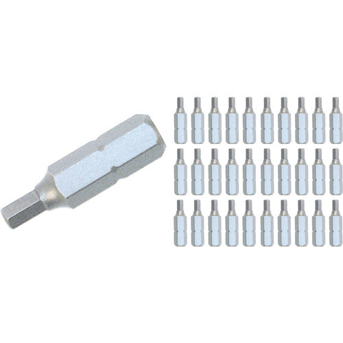 Hex Contractor Grade Insert Bit 2.0mm × 25mm (30 Piece Bulk Pack) - USA Tool & Supply