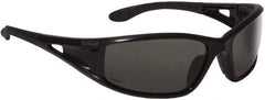 bolle SAFETY - Polarized Gray Lenses, Framed Safety Glasses - Scratch Resistant, Black Nylon Frame, Wrap Around - USA Tool & Supply
