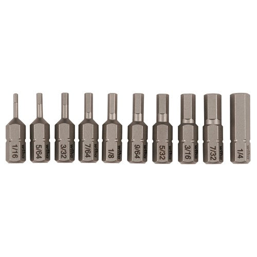 10PC HEX INSERT BIT SET - USA Tool & Supply