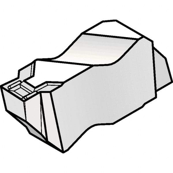 Kennametal - 2C130NGC K Grade KCU25, 1.39mm Cutting Width Carbide Grooving Insert - 0.55mm Max Depth of Cut, Right Hand, 0.08mm Corner Radius, AlTiN Finish - USA Tool & Supply