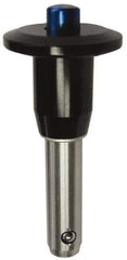 Gibraltar - 3/8" Diam, 3/4" Usable Length, Button Handle, Quick Release Pin - Grade 4130 Steel, Zinc-Plated Finish - USA Tool & Supply
