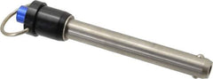 Gibraltar - 5/8" Diam, 4" Usable Length, Ring Handle, Quick Release Pin - Grade 17-4 Stainless Steel, Bright Finish - USA Tool & Supply