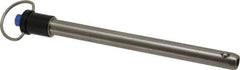 Gibraltar - 1/2" Diam, 5-1/2" Usable Length, Ring Handle, Quick Release Pin - Grade 17-4 Stainless Steel, Bright Finish - USA Tool & Supply