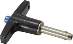 Gibraltar - 1/4" Diam, 3/4" Usable Length, T Handle, Quick Release Pin - Grade 304 Stainless Steel, Bright Finish - USA Tool & Supply