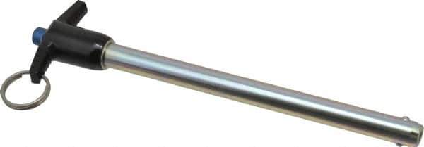 Gibraltar - 1/2" Diam, 6" Usable Length, T Handle, Quick Release Pin - Grade 4130 Steel, Zinc-Plated Finish - USA Tool & Supply