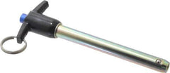 Gibraltar - 1/2" Diam, 4" Usable Length, T Handle, Quick Release Pin - Grade 4130 Steel, Zinc-Plated Finish - USA Tool & Supply