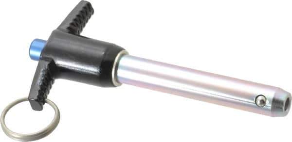 Gibraltar - 1/2" Diam, 2-1/2" Usable Length, T Handle, Quick Release Pin - Grade 4130 Steel, Zinc-Plated Finish - USA Tool & Supply