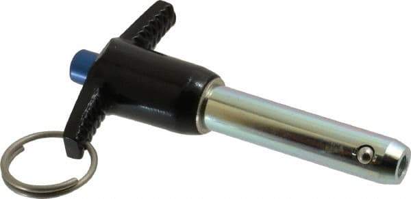 Gibraltar - 1/2" Diam, 1-3/4" Usable Length, T Handle, Quick Release Pin - Grade 4130 Steel, Zinc-Plated Finish - USA Tool & Supply