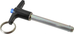 Gibraltar - 3/8" Diam, 2-1/2" Usable Length, T Handle, Quick Release Pin - Grade 4130 Steel, Zinc-Plated Finish - USA Tool & Supply