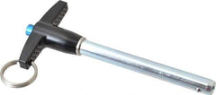 Gibraltar - 5/16" Diam, 2-1/2" Usable Length, T Handle, Quick Release Pin - Grade 4130 Steel, Zinc-Plated Finish - USA Tool & Supply