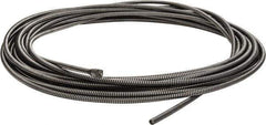 Ridgid - 3/8" x 75' Drain Cleaning Machine Cable - Solid Core, 1-1/2" to 3" Pipe, Use with K380 - USA Tool & Supply