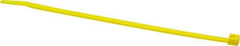 Made in USA - 5.84" Long Yellow Nylon Standard Cable Tie - 40 Lb Tensile Strength, 1.24mm Thick, 1-1/2" Max Bundle Diam - USA Tool & Supply