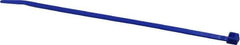 Made in USA - 5.84" Long Blue Nylon Standard Cable Tie - 40 Lb Tensile Strength, 1.24mm Thick, 36.42mm Max Bundle Diam - USA Tool & Supply