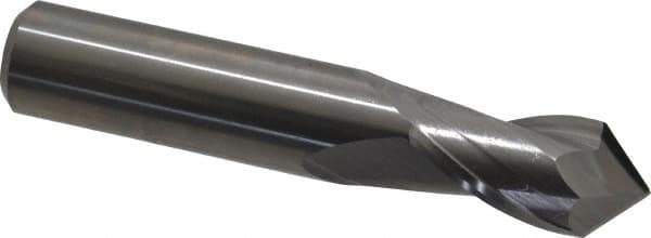 Melin Tool - 5/8" Diam, 1-1/4" LOC, 2 Flute, 90° Point Angle, Solid Carbide Drill Mill - Uncoated, 3-1/2" OAL, 5/8" Shank Diam - USA Tool & Supply