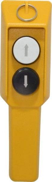 ACI - 2 Operator, Booted Head Pendant Control Station - Momentary Switch, NO/NC Contact - USA Tool & Supply