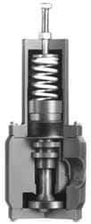 Plast-O-Matic - 3/4" Pipe, NPTF End Connection, PVC Pressure Regulating Valve - Viton Seal, 150 psi Inlet Pressure, 5 to 50 psi Working Pressure - USA Tool & Supply