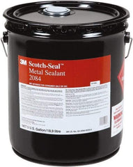 3M - 5 Gal Silver Metal Sealant - Dries to a Tough, Flexible Film, Water, Oil & Fuel Resistant, Retains Sealing Properties, Bonds & Seals Aluminum to Glass, Metals & Woods - USA Tool & Supply