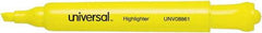 UNIVERSAL - Yellow Highlighter - Chisel Tip, Water Base Ink - USA Tool & Supply