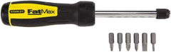 Stanley - Mini-Ratchet Bit Screwdriver Kit - Phillips, Slotted, Square - USA Tool & Supply