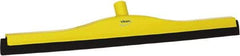 Vikan - 24" Foam Rubber Blade Bench Squeegee - Double Edge, Yellow, Plastic Holder - USA Tool & Supply