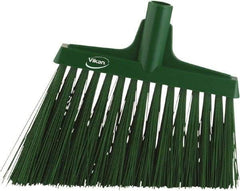 Vikan - 9-1/2" Wide, Green Synthetic Bristles, Angled Broom - USA Tool & Supply