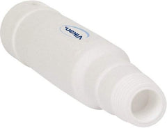 Vikan - 6-1/2 x 1-5/32" Polypropylene Squeegee Handle - European Threaded Connection, White - USA Tool & Supply