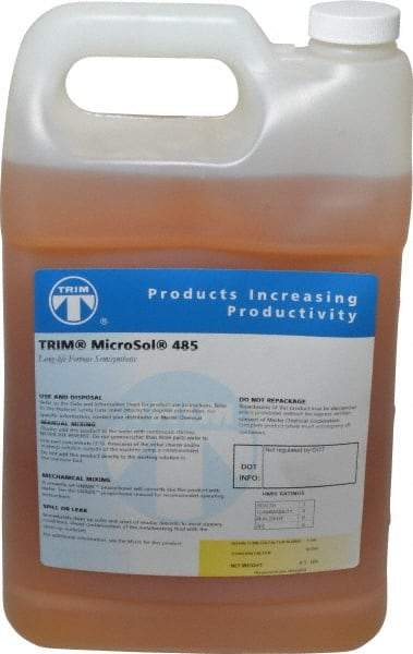 Master Fluid Solutions - Trim MicroSol 485, 1 Gal Bottle Cutting & Grinding Fluid - Semisynthetic, For Machining - USA Tool & Supply