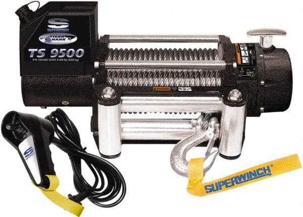 Superwinch - 9,500 Lb Capacity, 95' Cable Length, Automotive Heavy-Duty Recovery Winch - USA Tool & Supply