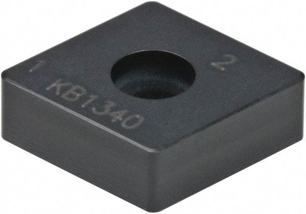 Kennametal - CNMA432 S0820 Grade KB1340 PCBN Turning Insert - Uncoated, 80° Diamond, 1/2" Inscr Circle, 3/16" Thick, 1/32" Corner Radius - USA Tool & Supply