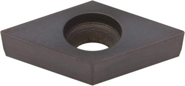 Kennametal - DCGW21.51 MT Grade KB5630 PCBN Turning Insert - AlTiN Finish, 55° Diamond, 1/4" Inscr Circle, 3/32" Thick, 1/64" Corner Radius - USA Tool & Supply