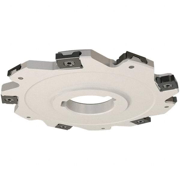 Iscar - Arbor Hole Connection, 0.118" Cutting Width, 36.5mm Depth of Cut, 125mm Cutter Diam, 32mm Hole Diam, 16 Tooth Indexable Slotting Cutter - SDN Toolholder, LNET Insert, Right Hand Cutting Direction - USA Tool & Supply