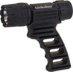 PRO-SAFE - White LED Bulb, 120 Lumens, Industrial/Tactical Flashlight - Black Plastic Body, 3 AAA Alkaline Batteries Not Included - USA Tool & Supply