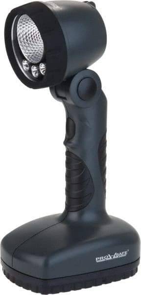 PRO-SAFE - 3 White, 1 Red LED Bulb, 130 Lumens, Hands-free Flashlight - Black Plastic Body, 3 D Alkaline Batteries Not Included - USA Tool & Supply