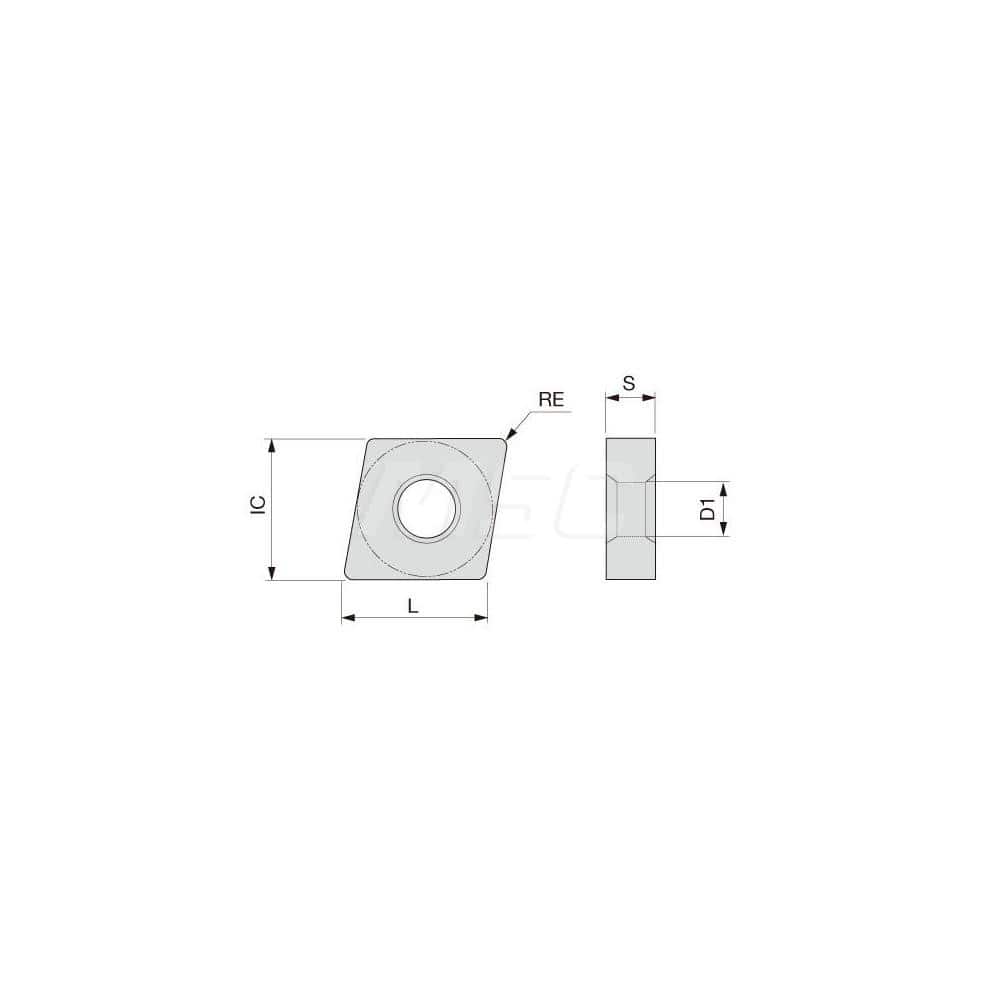 Turning Insert:  CNMG431L-S GH330,  Solid Carbide TiCNO Finish,  Left Hand,  1/2″ Inscribed Circle,  0.0160″ Corner Radius,  80.0 &deg N/A Diamond,  Series  CNMG