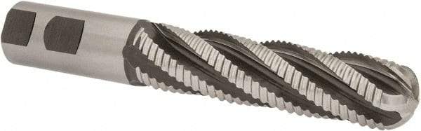 Hertel - 1" Diam, Coarse Pitch, 4" LOC, 5 Flute Cobalt Roughing Ball End Mill - Uncoated, 6-1/2" OAL, 1" Shank Diam, Single End, Centercutting, 30° Helix - USA Tool & Supply