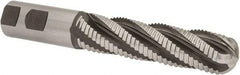 Hertel - 1" Diam, Coarse Pitch, 4" LOC, 5 Flute Cobalt Roughing Ball End Mill - Uncoated, 6-1/2" OAL, 1" Shank Diam, Single End, Centercutting, 30° Helix - USA Tool & Supply