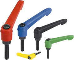 KIPP - M10, Fiberglass Reinforced Plastic Threaded Stud Adjustable Clamping Handle - 109mm OAL, 66mm High - USA Tool & Supply