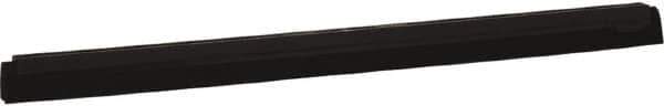 Vikan - 28" Foam Rubber Blade Squeegee Refill - Double Edge, Black, Plastic Holder - USA Tool & Supply