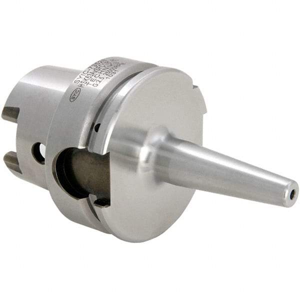 Techniks - 1/2" Hole Diam, HSK63A Taper Shank Shrink Fit Tool Holder & Adapter - 80mm Projection, 0.71" Nose Diam, Through Coolant - Exact Industrial Supply