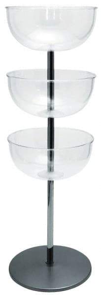 Tensator - 40" High Barrier Free-Standing Pole - Polycarbonate, Polished Chrome Finish, Gray - USA Tool & Supply