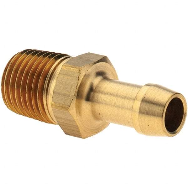 Eaton - 1/4 Thread Barbed Hose Fittings - Brass - USA Tool & Supply