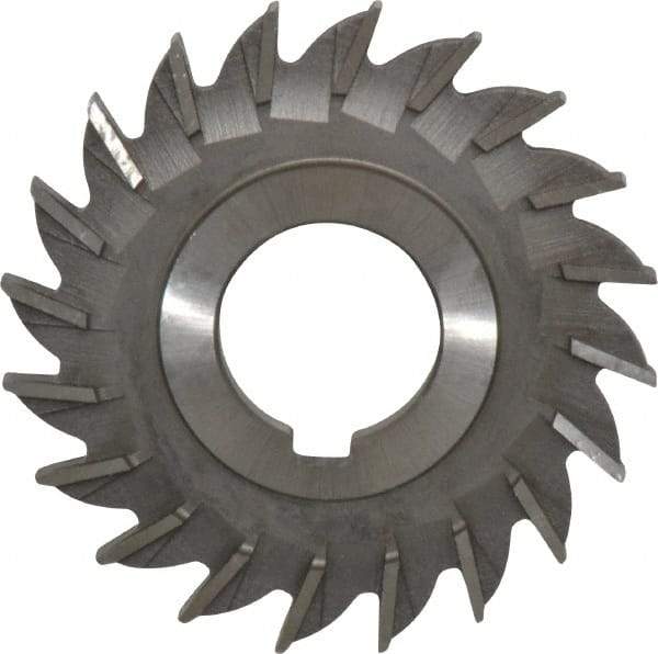 Made in USA - 3" Diam x 1/4" Width of Cut, 20 Teeth, Cobalt Side Milling Cutter - Straight Teeth, Uncoated - USA Tool & Supply