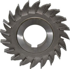 Made in USA - 3" Diam x 3/8" Width of Cut, 20 Teeth, Cobalt Side Milling Cutter - Straight Teeth, Uncoated - USA Tool & Supply