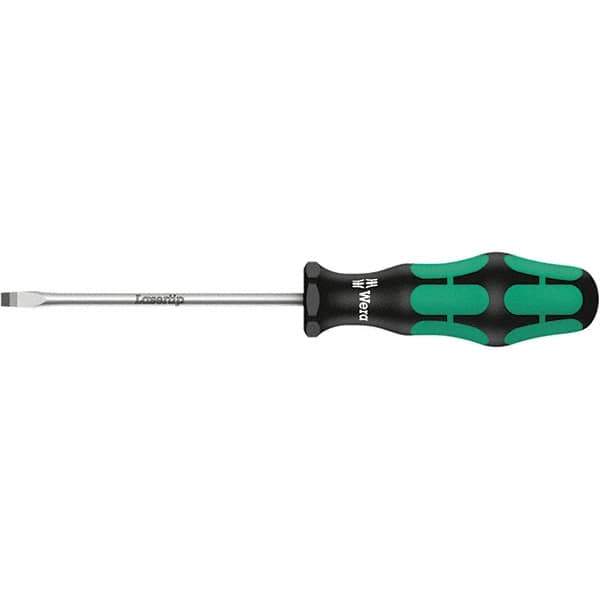 Wera - 6.5mm Blade Width, Slotted Screwdriver - 200mm Blade Length, Round Shank, Ergonomic Handle - USA Tool & Supply